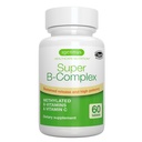 Igennus Super B- Complex Methylovaný B vitaminy - trvalé uvolňování, čisté štítek & vysoká absorpce, s 5-MTHF folát & methyl B12, energie, mood & kognitivní výkon, Laboratorní ověřené, 60 malých tablet