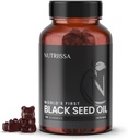 Nutrissa Black Seed Oil + Elder Berry Gummies - Cold- Pressed Black Cumin Seed Nigella Sativa Oil - EPEB Certified for Purity & Potency - 90 Blueberry Ochucené Vegan Gummies