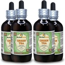 Zelený čaj (Camellia Sinensis) Glycerit, Organic Sured Leaves Alcohol- Free Liquid Extract (Značka: HerbalTerra, Proudly Made in USA) 4x4 fl.oz (4x120 ml)