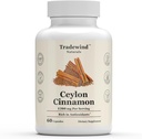 Ceylon Skořice 1200mg - Čistá Ceylon Skořice - Vegan - Non- GMO - Podpora srdce a kognitivní zdraví - Bohatí na antioxidanty - 60 Rostlinné kapsle - Made in USA