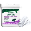 Vet 's Best Ear Relief Finger Wipes, Uar Cleansing Finger Wipes for Dogs, Sooth & Deodorizes, 50 Jednorázové psí Wipes