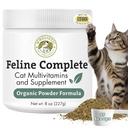 Wholistic Pet Organics Feline Complete - 8 Oz - Multivitamin & Probiotický prášek pro kočky - Přírodní kočičí potrava & stravovací podpora