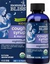 Maminčina Bliss Organic Kids Cough Syrup & Mucus Relief for Night Time, Agave & Honey, Ivy Leaf, Zinek, Vitamin C, + Bylinné Nighttime Blend, 4 Fl z