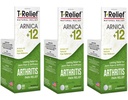T- Relief Extra Strength Artritis Pain Reliever Arnica + 12 přírodní léky pro kloubní svědomitost Stiffness Aches, Quick Disolving Pain Relief for Women & Men - 100 tablet (balení po 3 tabletách)