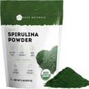 Kate Naturals Organic Spirulina Powder. Nutrient Dense Superfood for Smoothies and Juice (2 LB, USDA Certified, Non-GMO, gluten- Free)