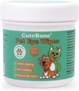 CuteBone Pet Oko Wipes 120 Počet - Jemné a uklidňující oční čištění Wipes pro psy a kočky, Odstraňuje špínu, Tear Stains, a nedostatky, Prevents oční infekce, přírodní složky, bezpečné a snadné použití