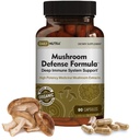 DailyNutra Houba Defense Formule - Imunity Support Supplement 124; Organic Houby, Hot Water Extraded - Reishi, Chaga, Maitake, Shiitake & Turkey Tail (90 Kapsle)