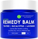 Truative Naturals Remedy Balm s Tea Tree Oil, 2 oz - Soothing Moisturizer pro drsné oblasti - Nurishing Foot and Body Balm s Tea Tree, Lavender, a Eucalyptus