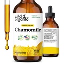 Divoké a organické heřmánkové květy Tinktura - Kompenzace pro relaxaci - Heřmánkový extrakt kapalné kapky - Vegan, cukr & Alcohol- Free - 4 fl oz