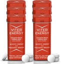 Viter Energy Caffeine Mints (120 kusů) - 40 mg kofeinu, bez cukru, Vegan, B Vitamíny Complex, Energetický dodatek kofeinové pilulky (Skořice, 6 Pack)