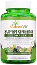 SuperGreens - Spirulina, Chlorella, Wheatgrass + More - Nutrient- Balené zelené směsi (90 Kapsle)