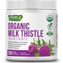 USDA Organic Milk Thistle 30: 1 Extract Kapsle, 280 Vegan Kapsle, Bohaté na Silymarin Flavonoids, Čistota jater a Játra Detox Podpora, Standardizovaný 30X Extract, Made in the USA