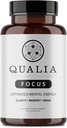 Qualia Focus Brain Booster Dodatek 124; Výkonný nootropic konstruované pro dodávání trvalé duševní energie, Alerness, Koncentrace a paměti 124; s Ginkgo Biloba, L-Theanine Plus 124; 1 Měsíční dodávka