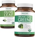 Olive Leaf Extract & Organic Super Green (4- Month Supply) Pure Plant Power Bundle of Olive Leaf Extract (120 Kapsle) Super Strength & Organic Super Green (180 Tabets) Organic Superfood