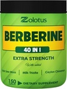 Zolotus Berberine dodatek 40 v 1, s Mosy moře, Skořice, Mléko Thistle, jablečný ocet, Quercetin pro stravení, imunitní systém a srdce zdraví