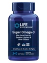 Life Extension Super Omega33 EPA / DHA Fish Oil, Sezame Lignans & Olive Extract - Heart Health, Brain Health, Zánět zdraví, Gluten- Free, Snadno polykat, Non- GMO, 240 Softgels
