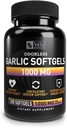 Odorless Česnek dodatek 124; 1000 mg na servírování 124; Podpora srdce zdraví, cirkulace, a imunitní systém 124; GMP Certified, Non- GMO, 3. strana testováno 124; 200 Kapsle