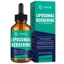 Berberine HCL dodatek s Ceylon Skořice - Vysoce absorbovatelné Liposomální Berberine kapalné Kapky 3000mg- 12 v 1 Přírodní ingredience - AMPK Activator - 2 Fl Oz