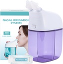 Nazální zavlažovací systém s 30 Saline Packets, Sinus Rinse Machine, Nose Sinus Cleaner Machine s nádrží na vodu a odpad - Fialová