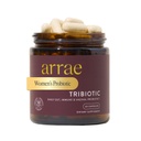 Arrae Tribiotic, Probiotika pro ženy, Podpora vaginální pH Balance, Gut, imunitní, a feminin zdraví, Prebiotika, Probiotika, Postbiotika, 60 Počet