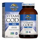 Zahrada života Vitamin Kód Celé jídlo Multivitamin pro muže - 240 Kapsle, Vitamíny pro muže, Ovoce Veggie Blend a Probiotika pro energii, Srdce, Prostate Health, Vegetariánské Muži Multivitamíny