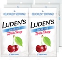 Luden 's Sugar Free Wild Cherry throat Drops, Sore throat Relief, 25 Count (6 Pack)