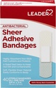 LEADER Sterilní Sheer Adhesive Obvazy, Latex Free, Směsi s kůží, Pomáhá zabránit infekci, Pohodlná ochrana pro první pomoc a Wound Care (3 / 4 "x 3", 40 Počet)