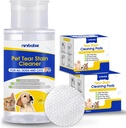 Tear Sain Cleaner pro psy a kočky, Jemně odstraňte Tear Stain, Oční degustace, Mucus Secretions s 200Pcs Oční suché ubrousky, Oční čistič Sušší Pady, Není snadné vytěsnit