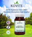 Spirulina Kapsle - 90 Zeleninové Kapsle - má 450 mg Organic Spirulina Powder - Kosher & Vegan