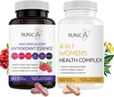 4 v 1 Ženy Menopauza Dodatek & Smíšené Berry Třešňové Antioxidanty Dodatek Bundle - Soy Isoflavones, Cranberry a více