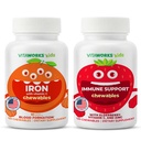 Kids Iron 10mg + vitamín C Žvýkačky + bezinky + zinek + C Žvýkací pouzdro