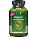 Irwin Naturals Ginkgo Smart Powerful Nootroppic Brain Booster - Podporuje maximální paměť, Focus & Mental Clarity s DMAE, Clubmoss, Cholin & Acetyl L- Carnitin - 120 Tekuté ponožky