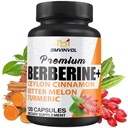 Doplněk k Berberine HCl, Cejlonská skořice a kurkuma Kapsle, Zelený čaj a hořké Melon Kapsle - 120 Kapsle pro 2 měsíce Dodávka