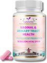 Vaginální Probiotika pro ženy pH Balance, Prebiotika a Probiotické Směs, Přírodní Vaginální Zdraví & Močový Trakt Dodatek s brusinkou, Česnek & Více, Pro zdravé Vaginální Flora & zápach, 60 Vegan Caps