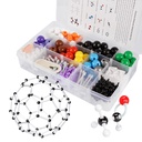 Molekulární model Kit, 444 Pcs Organic Molecular Chemistry Set, Atom Element Model Kit pro lekce chemie, Molekulární struktury Stavební sada, Ochem Science Gift pro učitele a studenty