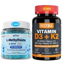 Vitamin D3 20 000 IU + K2 (MK7) 200mcg, L- methylfolát 15 mg a methyl B12 gumové tablety