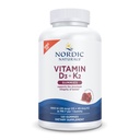 Nordic Naturals Vitamin D3 + K2 Gummies, Granátová jablka - 120 Gummies - 1000 IU Vitamin D3 + 45 mcg K2- Velká chuť - zdraví kostí, podporuje zdravé svalové funkce - Non- GMO - 120 Služeb