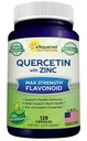 aSquared Nutrition Quercetin 1000mg s doplňkem zinku - 120 Kapsle - Quercetin Dihydrát s Black Elderberry & Zinek - Max síla prášek komplexní pilulky pomoci zlepšit imunitní odpověď