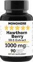 MONOHERB Hawthorn Berry Extract 1000 mg - 90 Vegetariánských kapslí