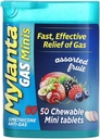 Mylanta Gas Relief Tablety, Plynové Minis, Agrid Fruit, 60 Počet (Balení po 1)