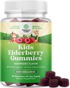 Natures Craft Sambucus Elderberry Gummies for Kids Health - Delicious Black Elderberry Gummies with Zinek and Vitamin C for Kids Imunitation Support - Gelatin and gluten Free Non- GMO Imunity Support 90