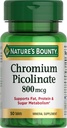Přírodní chromový pikolinát, podporuje tuk, protein & cukr metabolismus, Minerální dodatek, 800 mcg, 50 tablet