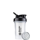 BlenderBottle Classic V2 Shaker Bottle Perfect for Protein Shakes and Pre Workout, 20-Ounce, Clear / Black