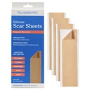 NUVADERMIS Silikonové Scar Prostěradla - Extra Dlouhé Scar Prostěradla pro C- Section, Tummy Tuck, Keloid, a Chirurgické Jizvy - Reuse Medical Grade Silikonové Scar Prostěradla - Pack of 4 - Light Tone