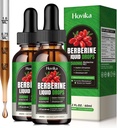 (2 Pack) Berberine HCL Liquid Drops - 1500 mg Berberine Supplement with Ceylon Cinnamon, Chrom, Turmeric, Niacinamid - Podporuje metabolismus a imunitní systém, Gut Health Vegan