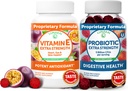 Lunakai vitamin E a probiotické gumy Bundle - 3000 mcg gumy pro dospělé Energy Support - s 5 Miliony CFU per Serving for Digestive Health - Non- GMO, Všechny přírodní