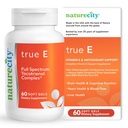 NatureCity True-E Full Spectrum Tocotrienols Vitamin E & Natural Alpha Tocopherol Supplementary 124; Udržitelný vitamin E Tocotrienols z Evnol Suprabio Suprabio 124; Non- GMO Vitamin E Complex 124; 60 Soft gels