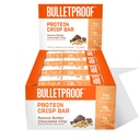 Neprůstřelný protein crisp tyčinky, arašídové máslo čokoládový čip, 12 balení, vysoký protein, nízký cukr