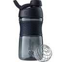 BlenderBottle SportMixer Bottle Perfect for Protein Shakes and Pre Workout, 20-Ounce, Black