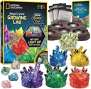 National Geographic Mega Crystal Growing Kit - Grow 6 Crystals with Light- Up Stand, Science Gifts for Kids 8-12